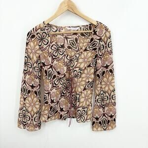Vintage Y2K Flare Sleeve Top Women Medium Tie Babydoll Whimsy Fairy 90s Indie